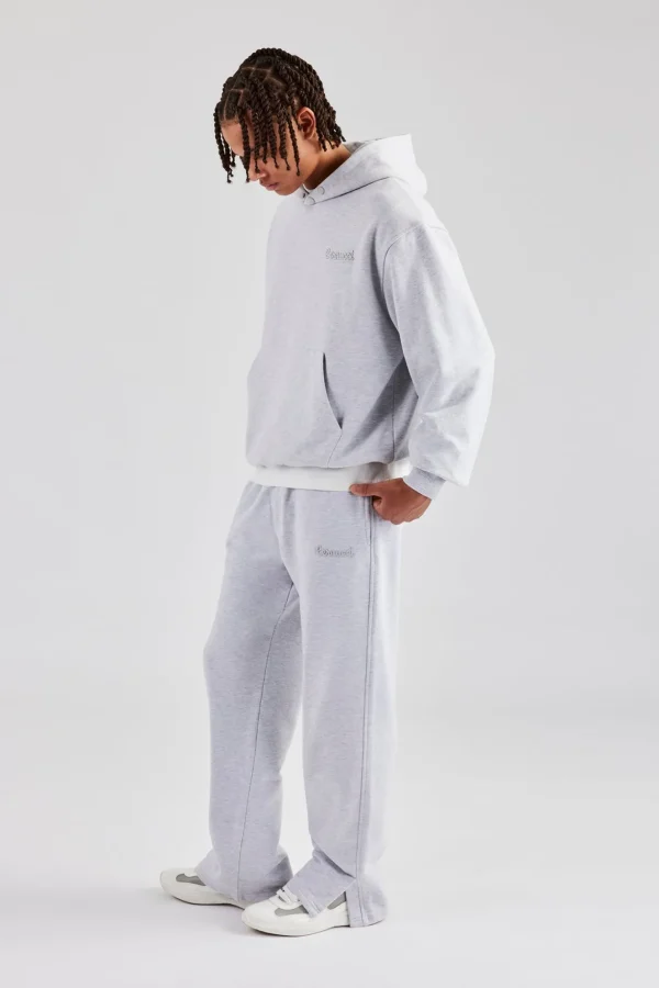 Tonal Oversized Hoodie - Ash Grey