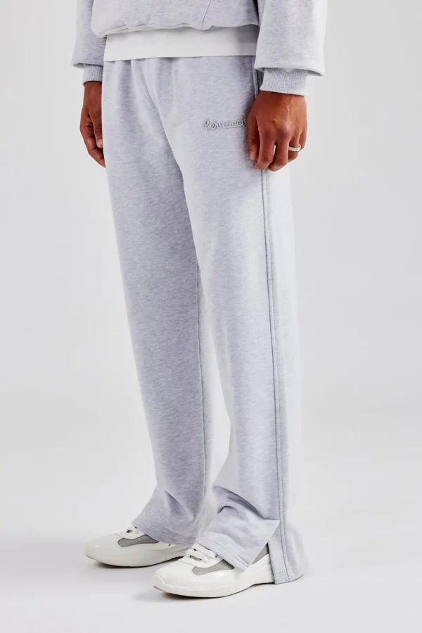 Tonal Split Hem Jogger - Ash Grey