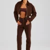 Twill Cord Collar Jacket & Trouser - Chocolate