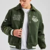 Varsity Harrington Bomber Jacket - Green