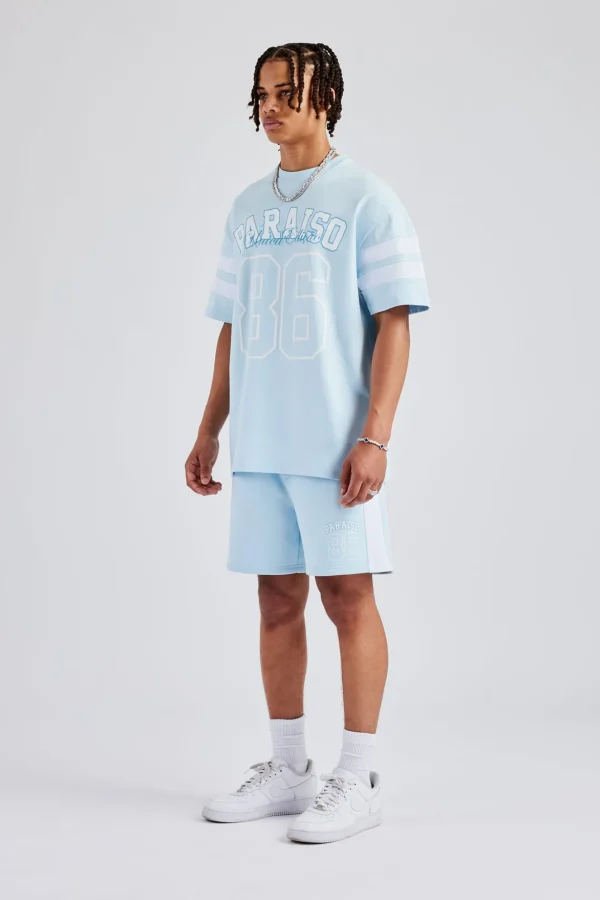 86 Varsity Jersey Short - Light Blue