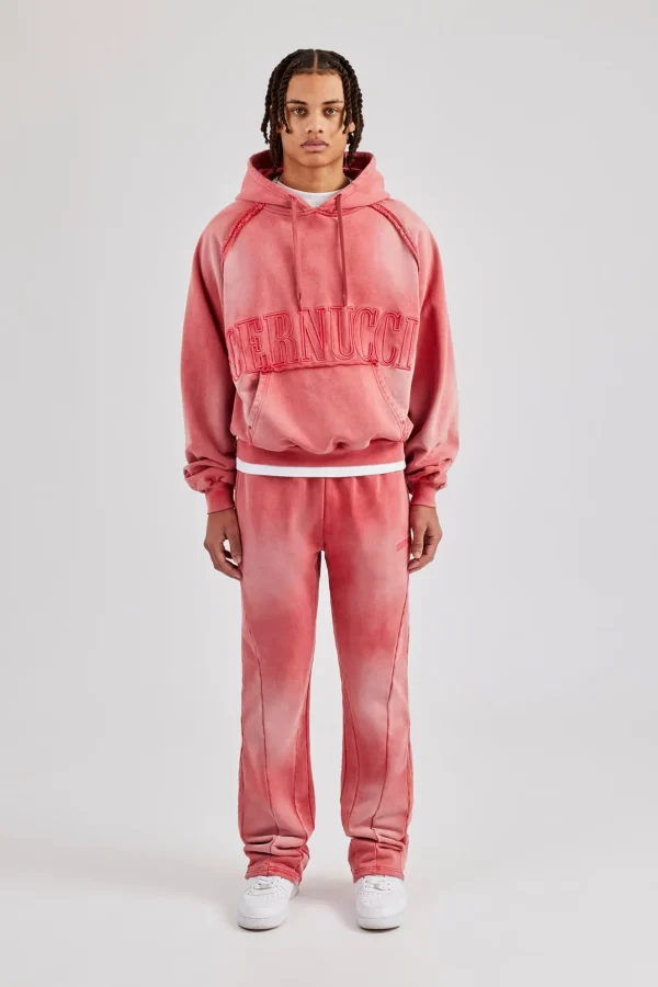 Washed Cernucci Drawcord Tracksuit - Washed Red