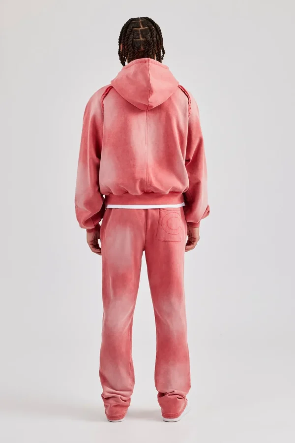 Washed Cernucci Drawcord Tracksuit - Washed Red