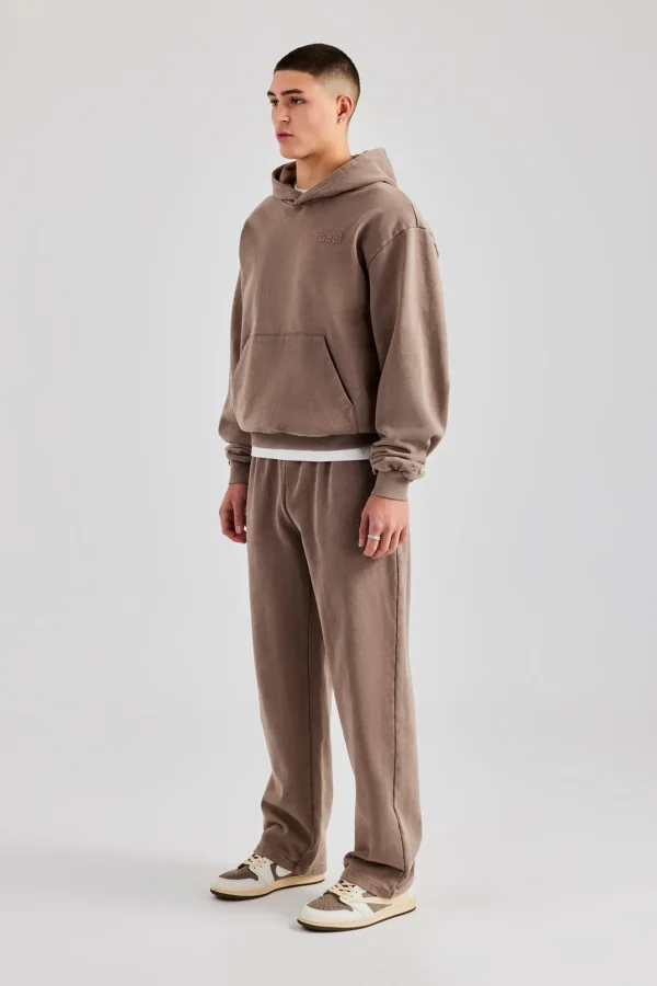 Washed Hooded Tracksuit - Taupe