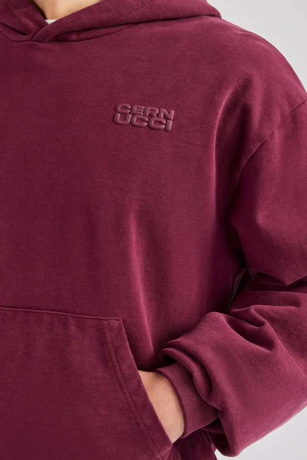 Washed Hoodie - Burgundy