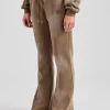 Washed Jersey Flare - Washed Taupe