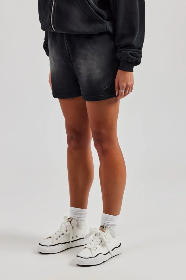 Washed Relaxed Shorts - Black