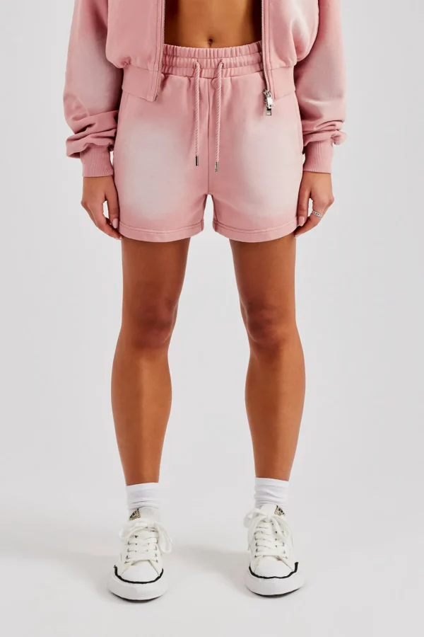 Washed Relaxed Shorts - Pink