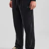 Washed Straight Leg Jogger - Black