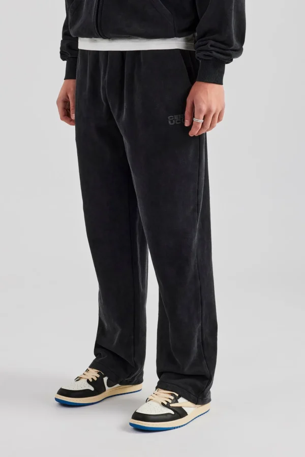 Washed Straight Leg Jogger - Black