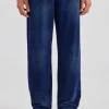 Washed Straight Leg Jogger - Navy Blue