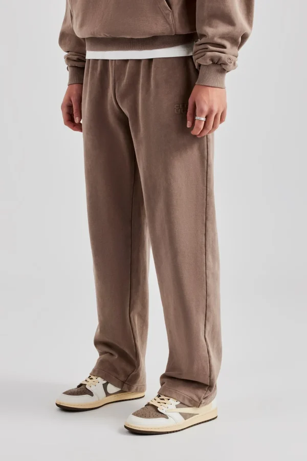 Washed Straight Leg Jogger - Taupe