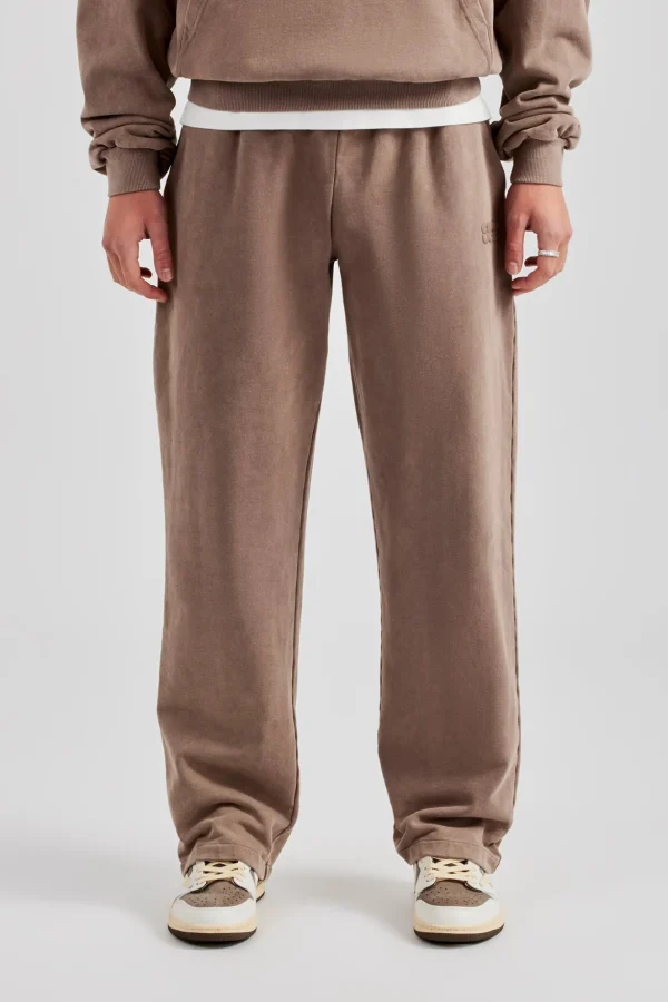 Washed Straight Leg Jogger - Taupe