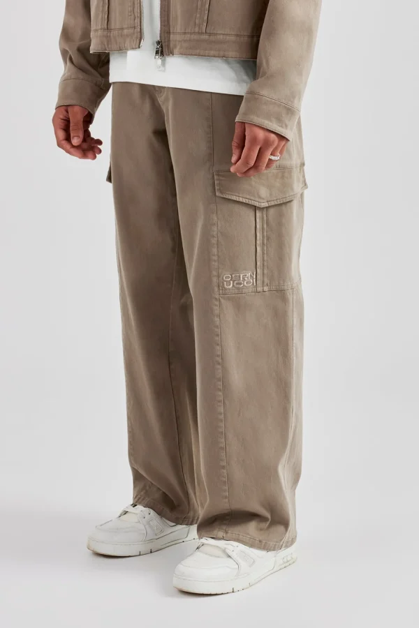 Washed Twill Trouser - Brown