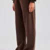 Wide Leg Jogger - Chocolate