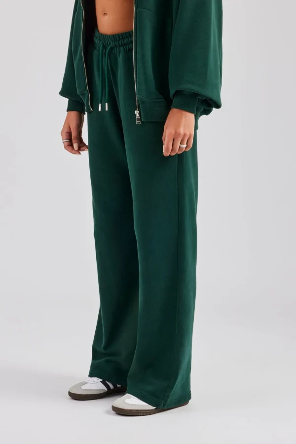 Wide Leg Jogger - Dark Green