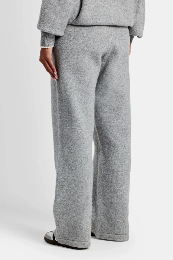 Wide Leg Knitted Jogger - Grey