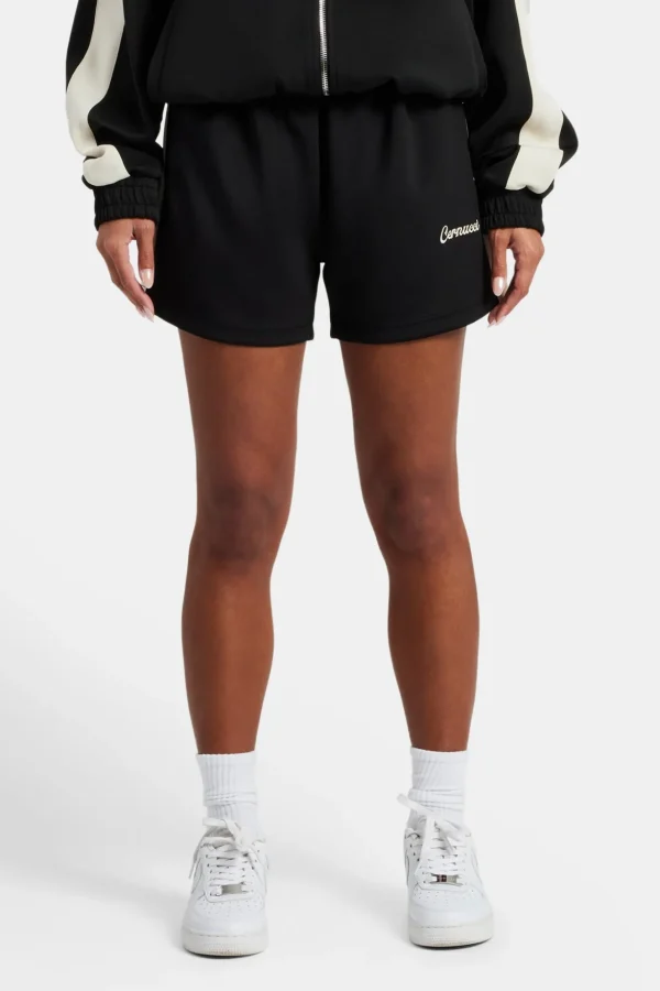 Womens Contrast Panel Shorts - Black