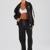 Womens Contrast Panel Tracksuit - Black