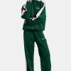 Womens Contrast Panel Tracksuit - Green