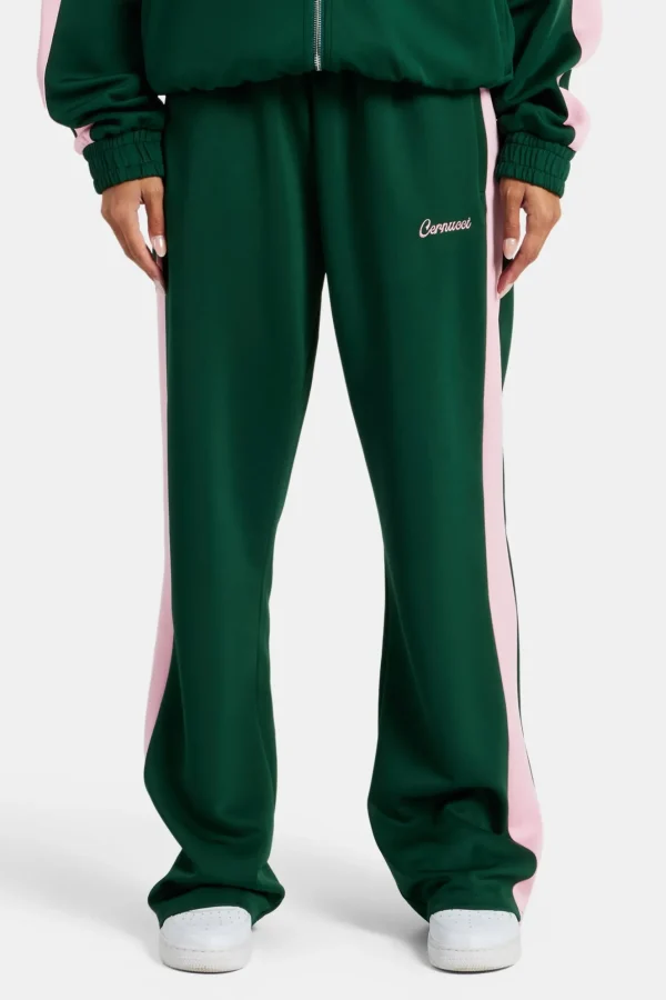 Womens Contrast Panel Track Pant - Green