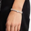 Womens Iced Motif Tennis Bracelet - White 5mm