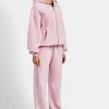 Womens Paraiso Embroidered Tracksuit - Pink