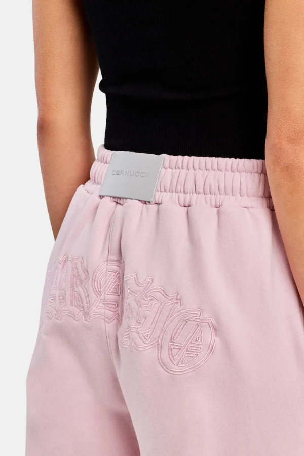 Womens Paraiso Embroidered Joggers  - Pink