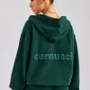 Womens Zip Through Hoodie - Dark Green